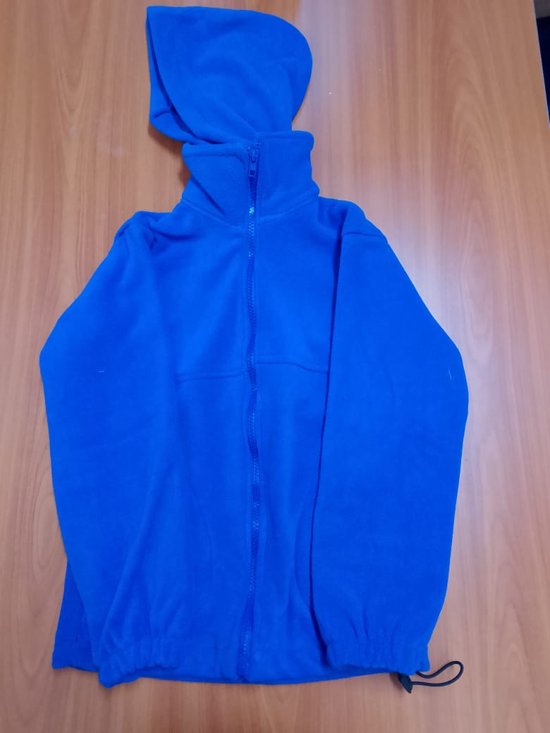 Royal Blue Full-Zip Fleece Hoodie