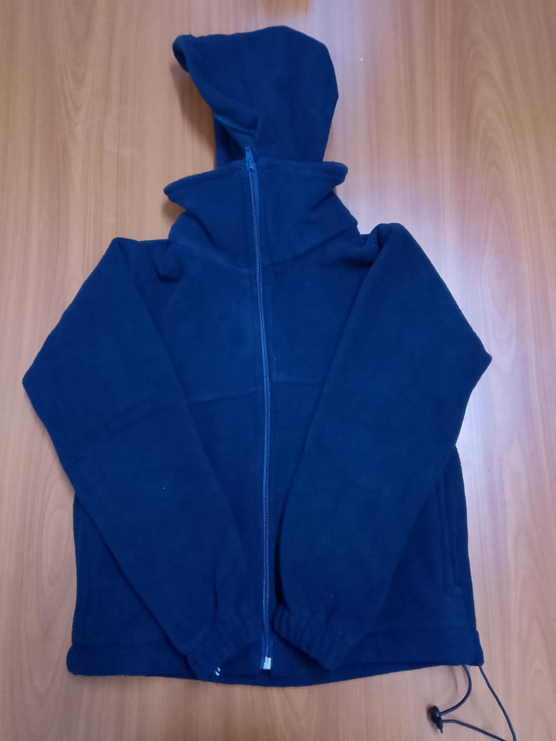 Navy Blue Full-Zip Fleece Hoodie
